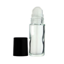 Bulk Packing Refillable Roller Black Color 30ml 50ml Roll On Empty Glass Bottles For Essential Oils